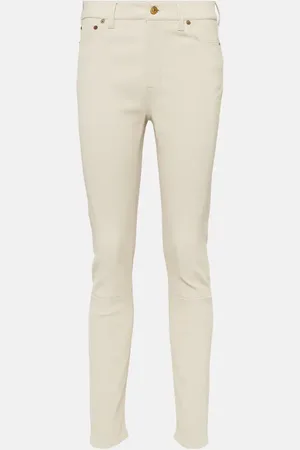 Ralph Lauren High-Rise-Hose aus Leder