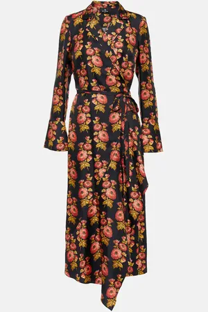 Etro Bedrucktes Midikleid aus Seiden-Twill