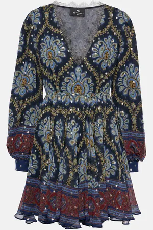 Etro Minikleid aus Seiden-Jacquard