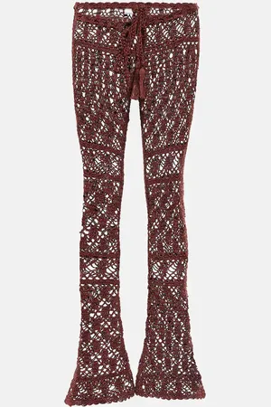 ANNA KOSTUROVA Mid-Rise-Hose aus Häkelstrick
