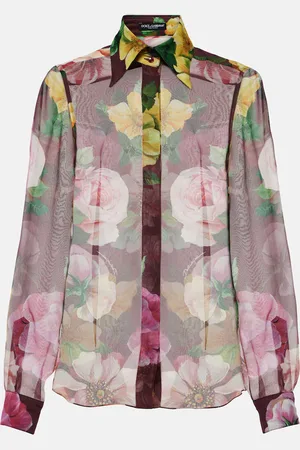 Dolce & Gabbana Bedruckte Bluse aus Seidenchiffon