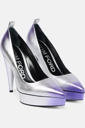 Tom Ford Plateau-Pumps aus Metallic-Leder