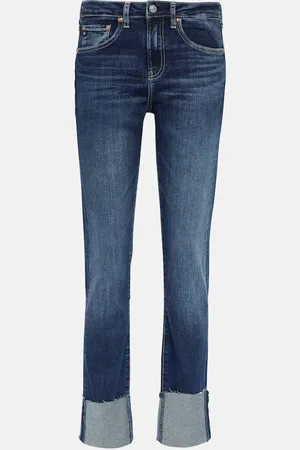 AG Jeans Mid-Rise Slim Jeans Girlfriend