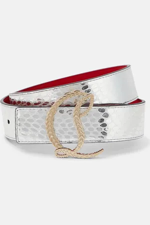 Christian Louboutin Gürtel CL aus Metallic-Leder
