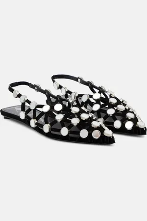 The Attico Verzierte Slingback-Ballerinas Grid