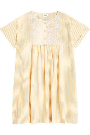 Il gufo Besticktes Kleid aus Baumwolle