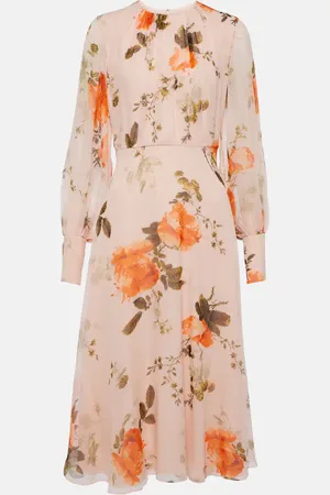Erdem Bedrucktes Midikleid aus Seide