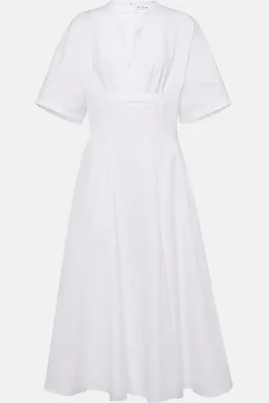 Alaïa Alaïa Midikleid aus Baumwollpopeline