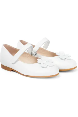 Il gufo Verzierte Mary-Jane-Ballerinas aus Leder