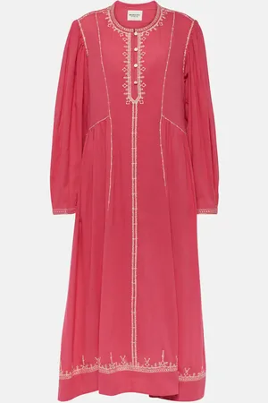 Marant Etoile Besticktes Midikleid Pippa aus Baumwolle