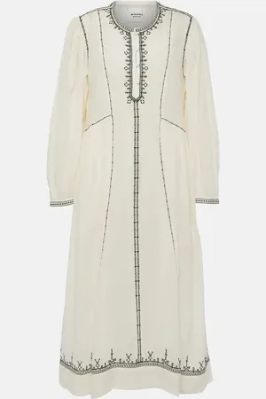 Marant Etoile Besticktes Midikleid Pippa aus Baumwolle