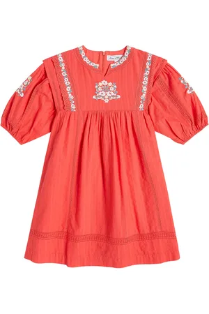 Tartine Et Chocolat Besticktes Kleid aus Baumwolle