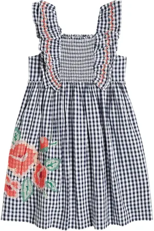 Tartine Et Chocolat Besticktes Kleid aus Baumwolle
