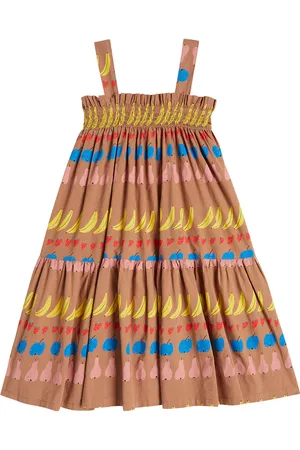 Jelly Mallow Bedrucktes Kleid aus Baumwolle