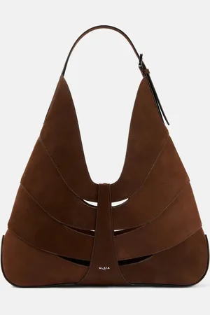 Alaïa Alaïa Schultertasche Delta aus Veloursleder