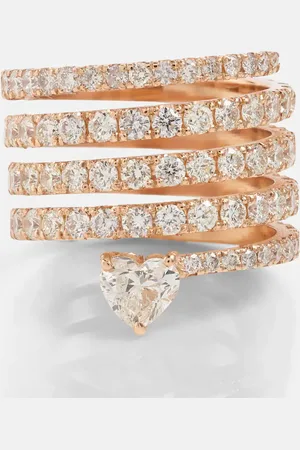 Shay Ring Diamond Spiral Heart aus 18tk Rosé mit Diamanten