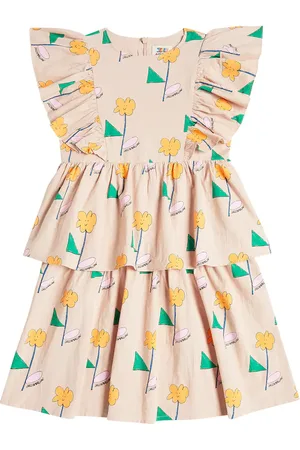 Jelly Mallow Bedrucktes Kleid aus Baumwolle