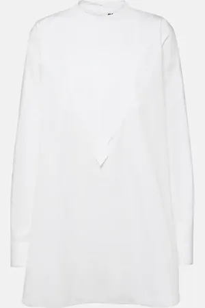 Jil Sander Bestickte Bluse aus Baumwollpopeline