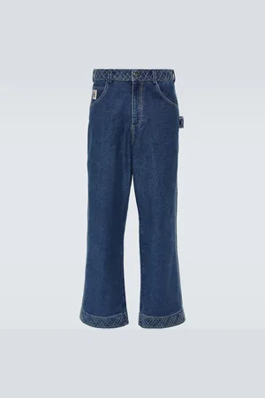 BODE Bestickte Wide-Leg Jeans Knolly Brook