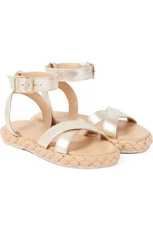 Chloé Chloé Kids Sandalen aus Metallic-Leder