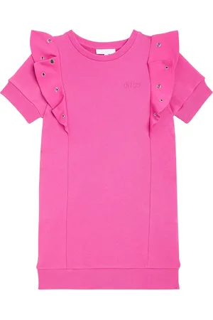 Chloé Chloé Kids Verziertes Kleid aus Baumwolle