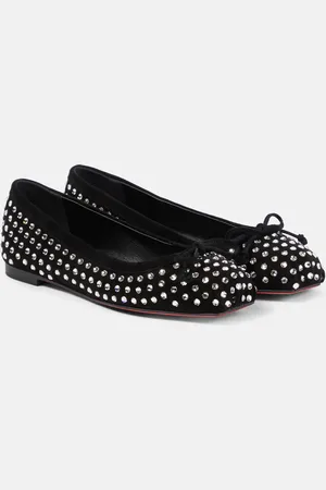 Christian Louboutin Verzierte Ballerinas Mamadrague aus Veloursleder