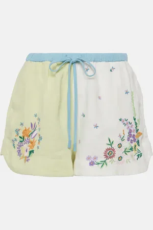ALÉMAIS Alémais Bestickte Shorts Willa aus Leinen