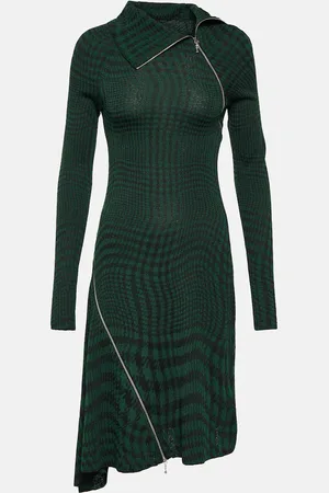 Burberry Midikleid Check aus einem Wollgemisch