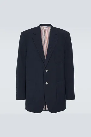 Thom Browne Blazer Seersucker aus Wolle