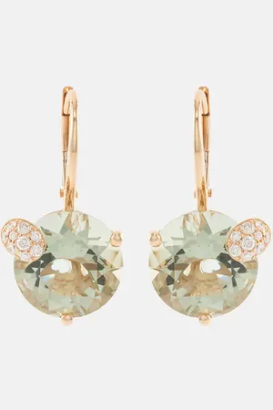 BUCHERER FINE JEWELLERY Ohrringe Peekaboo aus 18kt Roségold mit Diamanten und Prasiolith