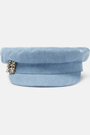 Roger Vivier Verzierte Schiebermütze Broche Vivier aus Denim