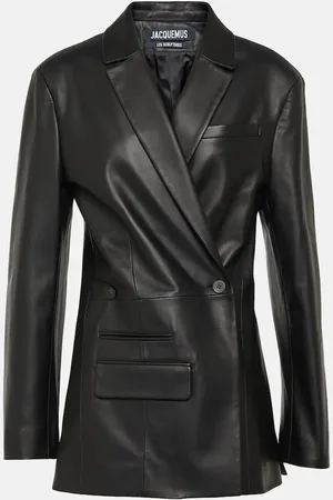 Jacquemus Blazer La Veste Tibau Cuir aus Leder