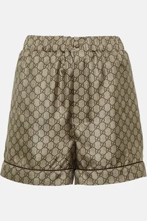 Gucci Shorts GG aus Seiden-Twill