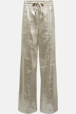 Brunello Cucinelli Weite Hose aus einem Leinengemisch