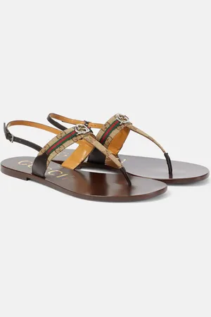 Gucci Sandalen Interlocking G mit Leder