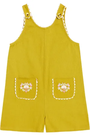 Louise Misha Bestickter Playsuit Elena aus Baumwoll-Canvas