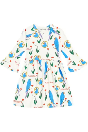 Mini Rodini Kleid Parrots aus Baumwolle