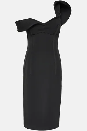Bottega Veneta One-Shoulder-Midikleid aus Wolle