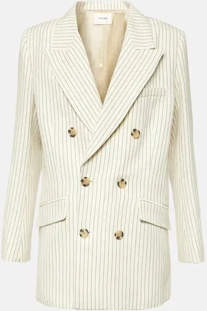 Frame Blazer aus Baumwolle und Leinen