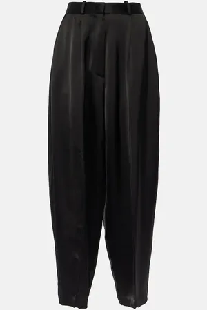 CO Weite High-Rise-Hose aus Crêpe