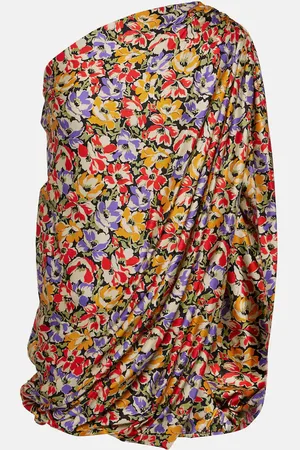 Stella McCartney Bedrucktes One-Shoulder-Minikleid