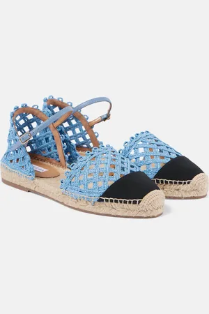 Aquazzura Espadrilles Sunburst aus Raffiabast