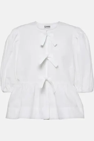 Ganni Bluse aus Baumwollpopeline