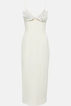 DAVID KOMA Verziertes Midikleid aus Cady