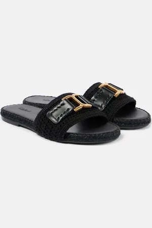 Chloé Chloé Espadrille-Pantoletten Marcie mit Leder