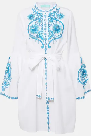 Melissa Odabash Minikleid Everly aus Baumwolle und Leinen