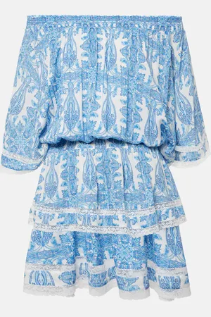 Melissa Odabash Bedrucktes Off-Shoulder-Minikleid Micha