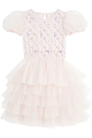 Tutu Du Monde Verziertes Kleid Floral Lattice aus Tüll