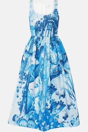 Erdem Bedrucktes Midikleid aus Faille