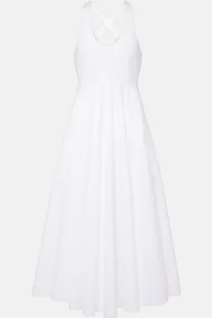 Alaïa Alaïa Midikleid aus Baumwollpopeline